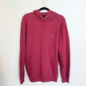 Volcom Iconic Stone Pullover Hoodie Burgundy Large